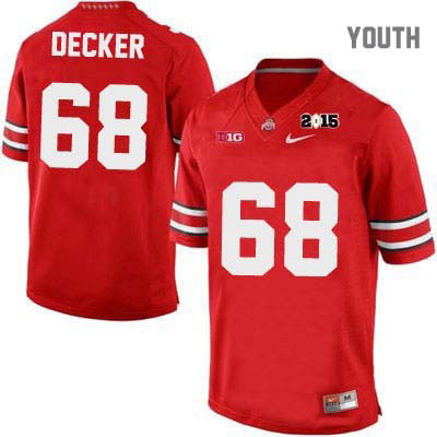 Youth NCAA Ohio State Buckeyes Taylor Decker #68 College Stitched Authentic Nike Red Football Jersey PK20Z64VS